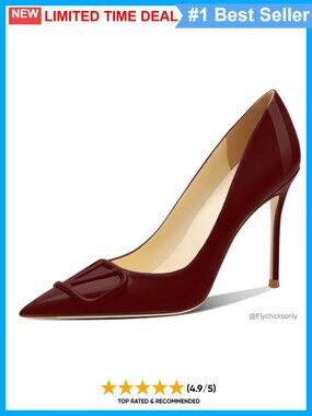 Pointed Toe Stiletto Pumps Faux Leather High Heels Party Wedding